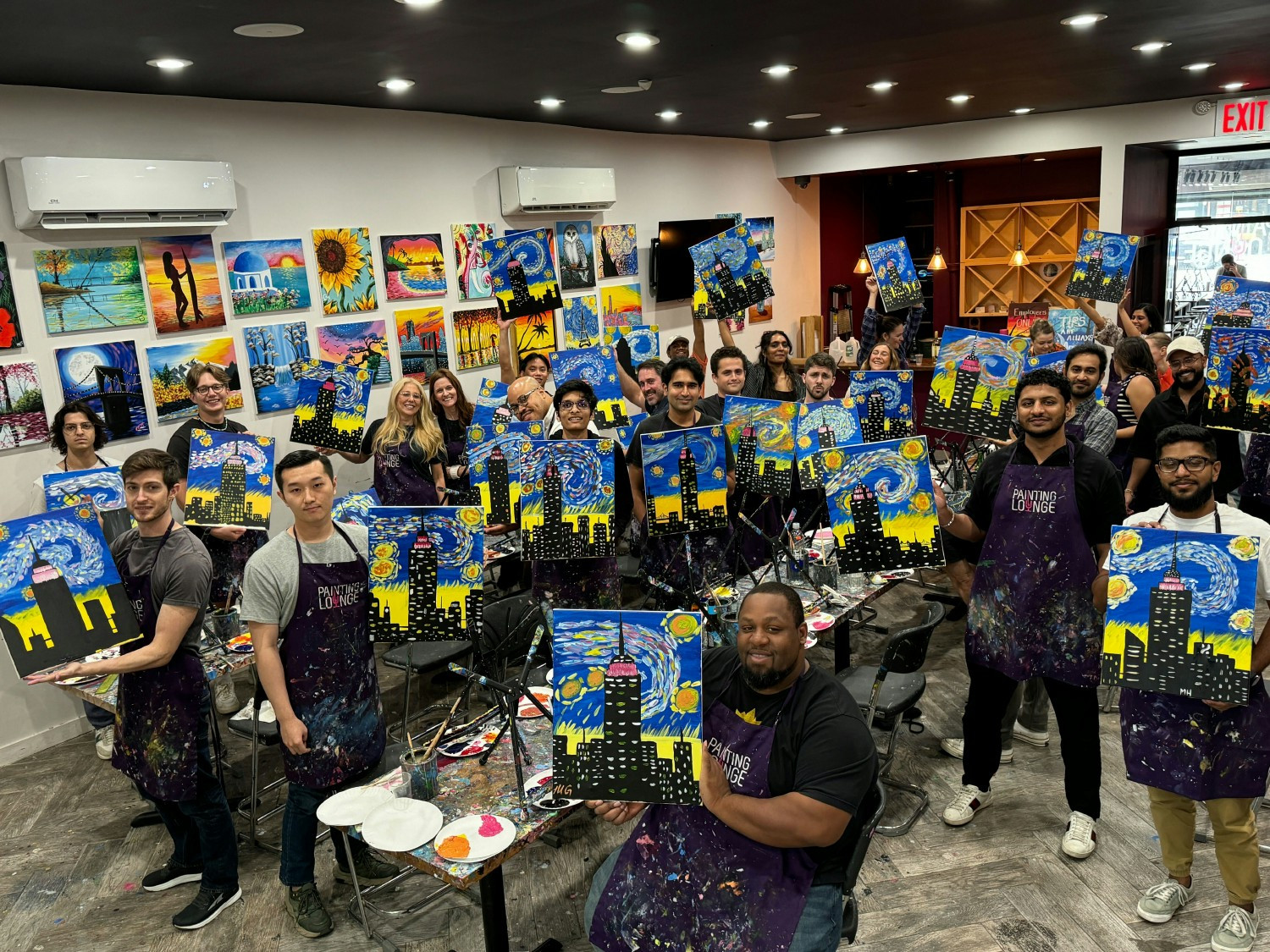 All-Hands paint and sip team event in NYC. 