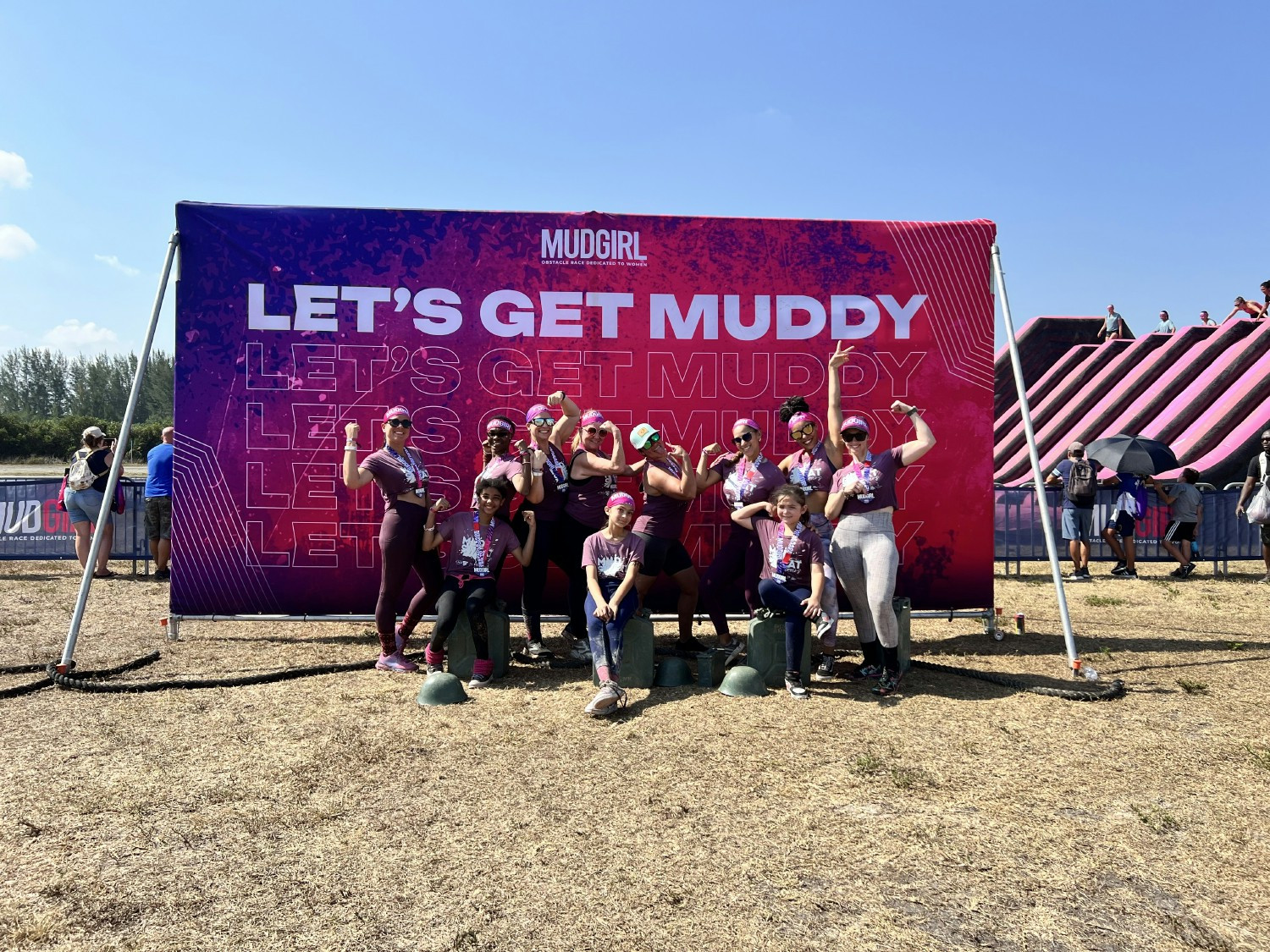 The ladies run the Mud Girl Run every year to empower each other!