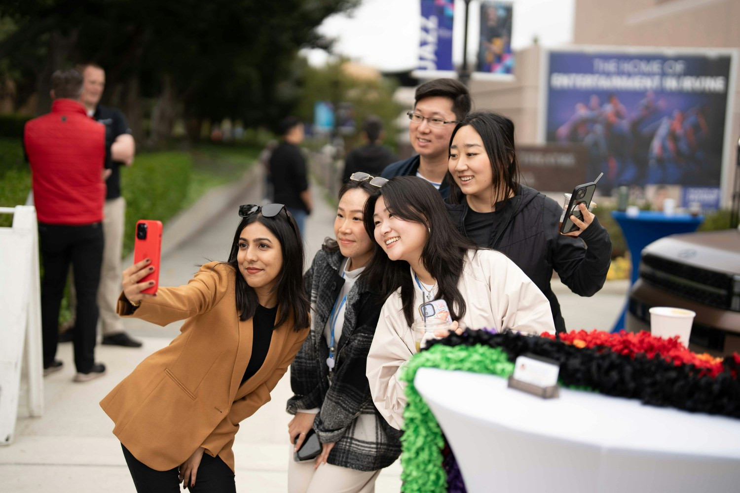 Team members take a selfie at Spring Town Hall event. 