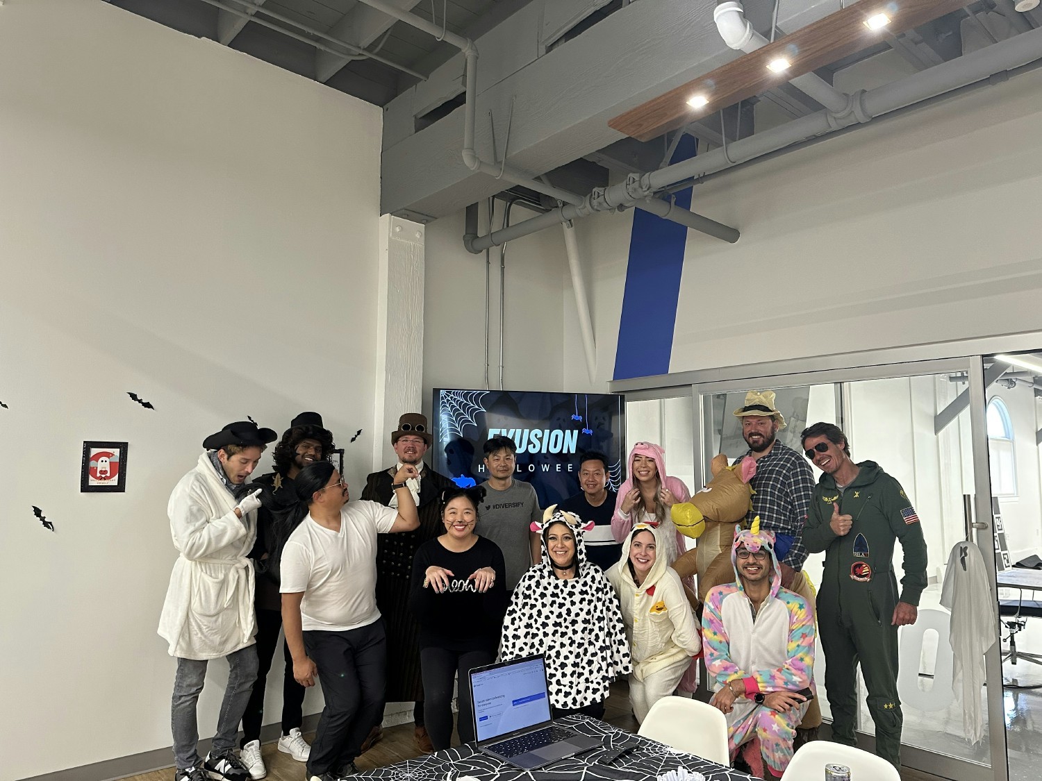 Halloween Celebration. All employees virtually or in person were invited to partake in games & team costume contest. 