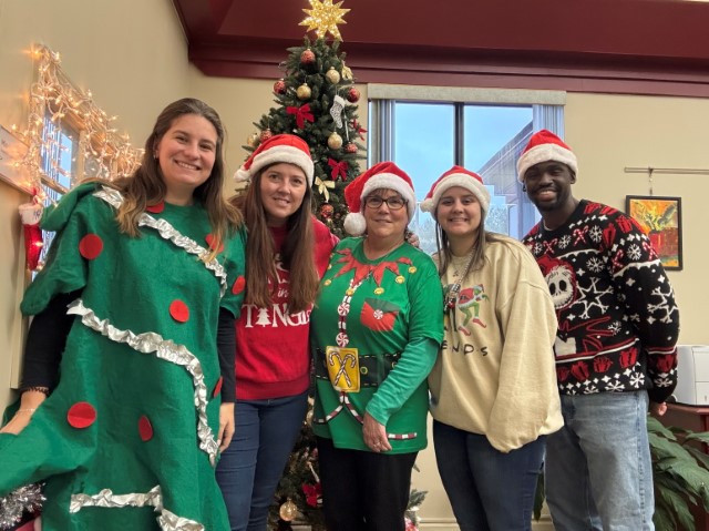 Ugly Sweater Day to celebrate the holidays at USB. All who participated got entered into a drawing for a $50 gift card.