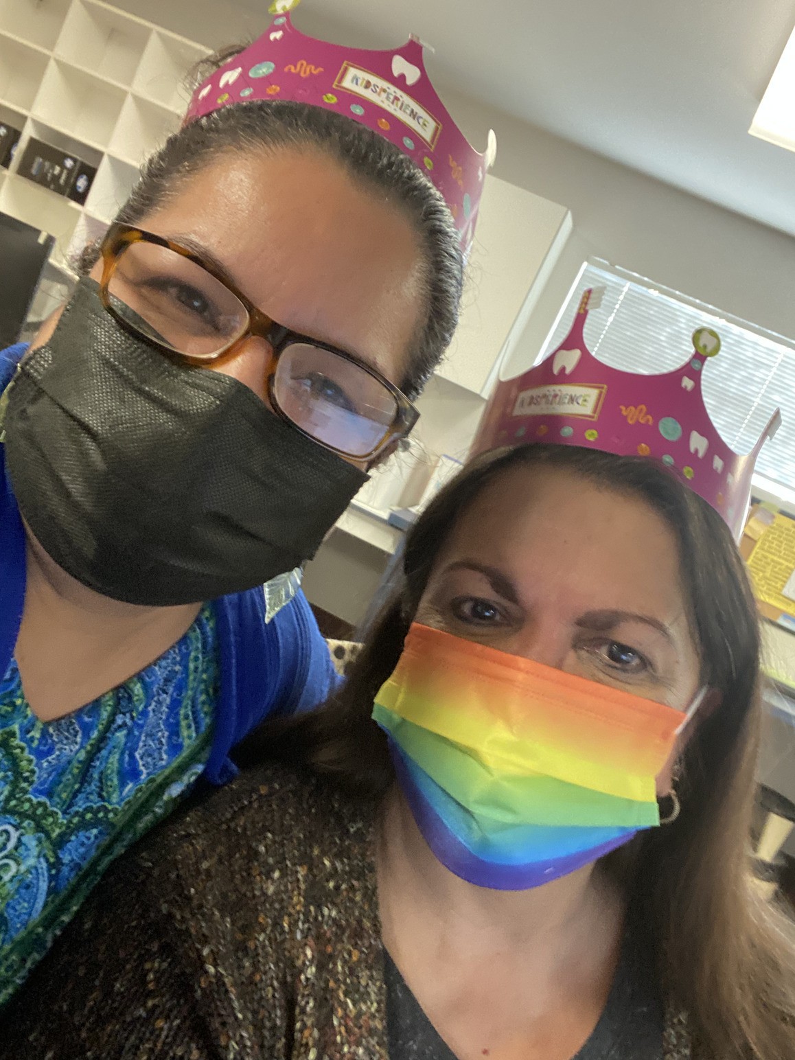 Showing off our Kidsperience Crowns