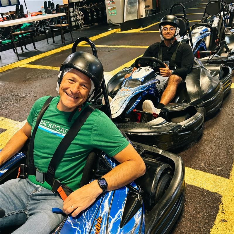 Former and current interns spending National Intern Day on the race track! 