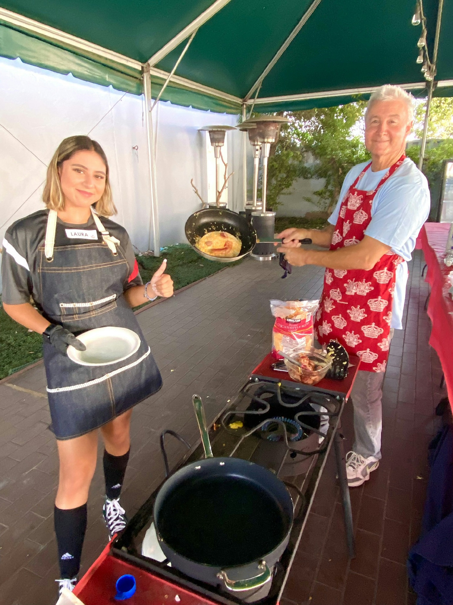 Our CEO Cooking for the team. 