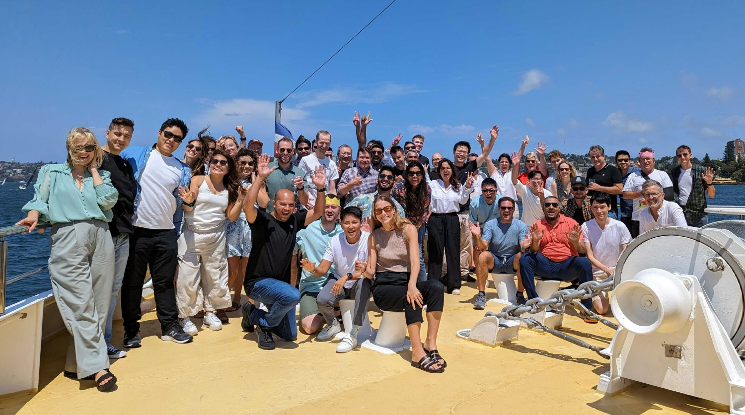 The team in Sydney celebrates the end of another great year with a day cruise on the water. 