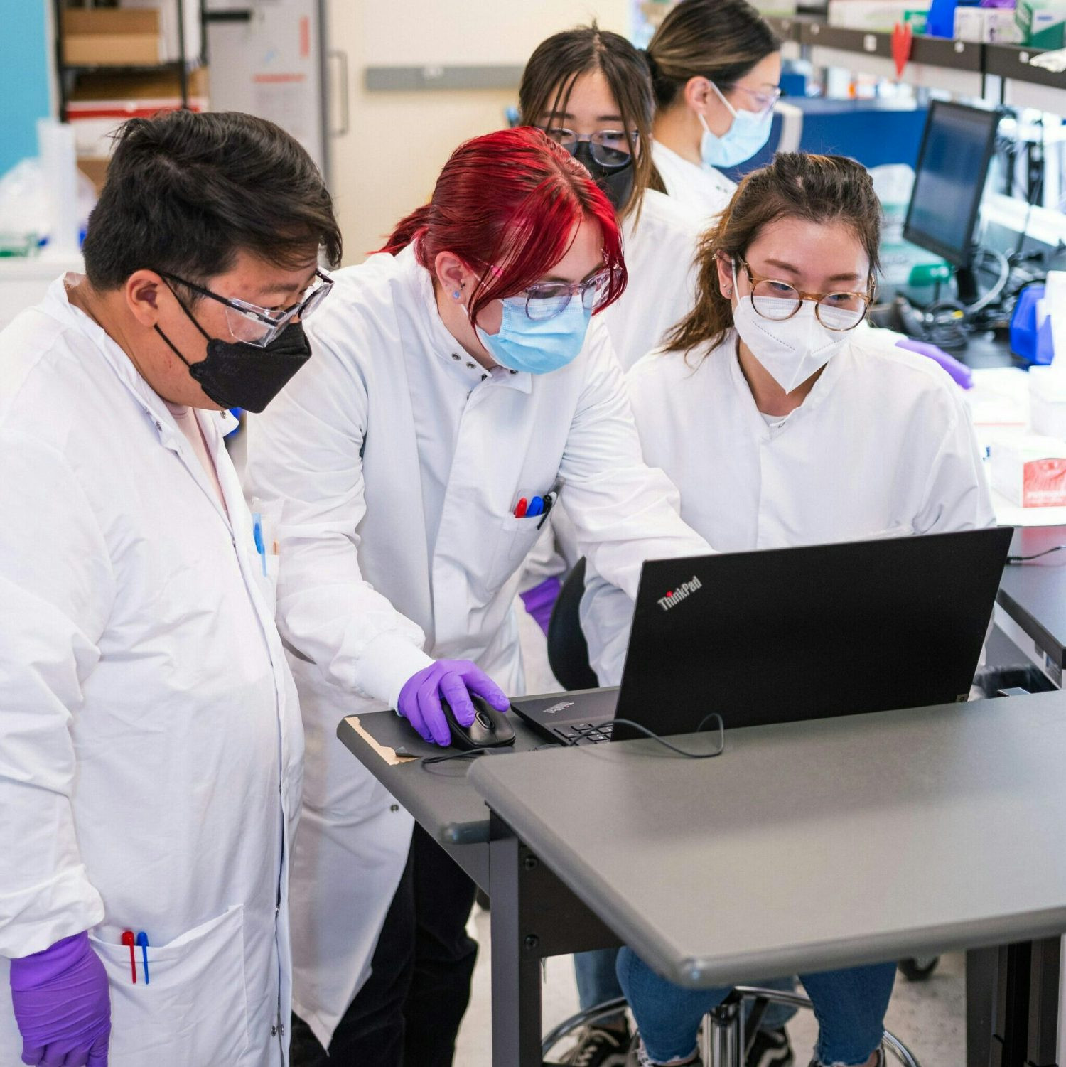 Clinical lab operations team hard at work