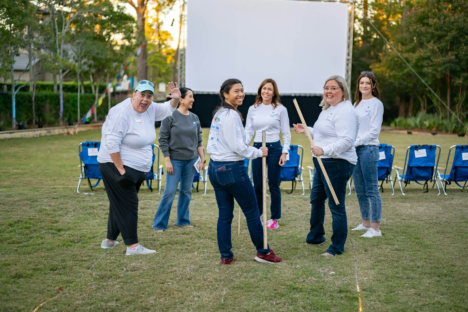 St. Joe team members volunteering at the 2023 WaterColor Mountainfilm on Tour event.