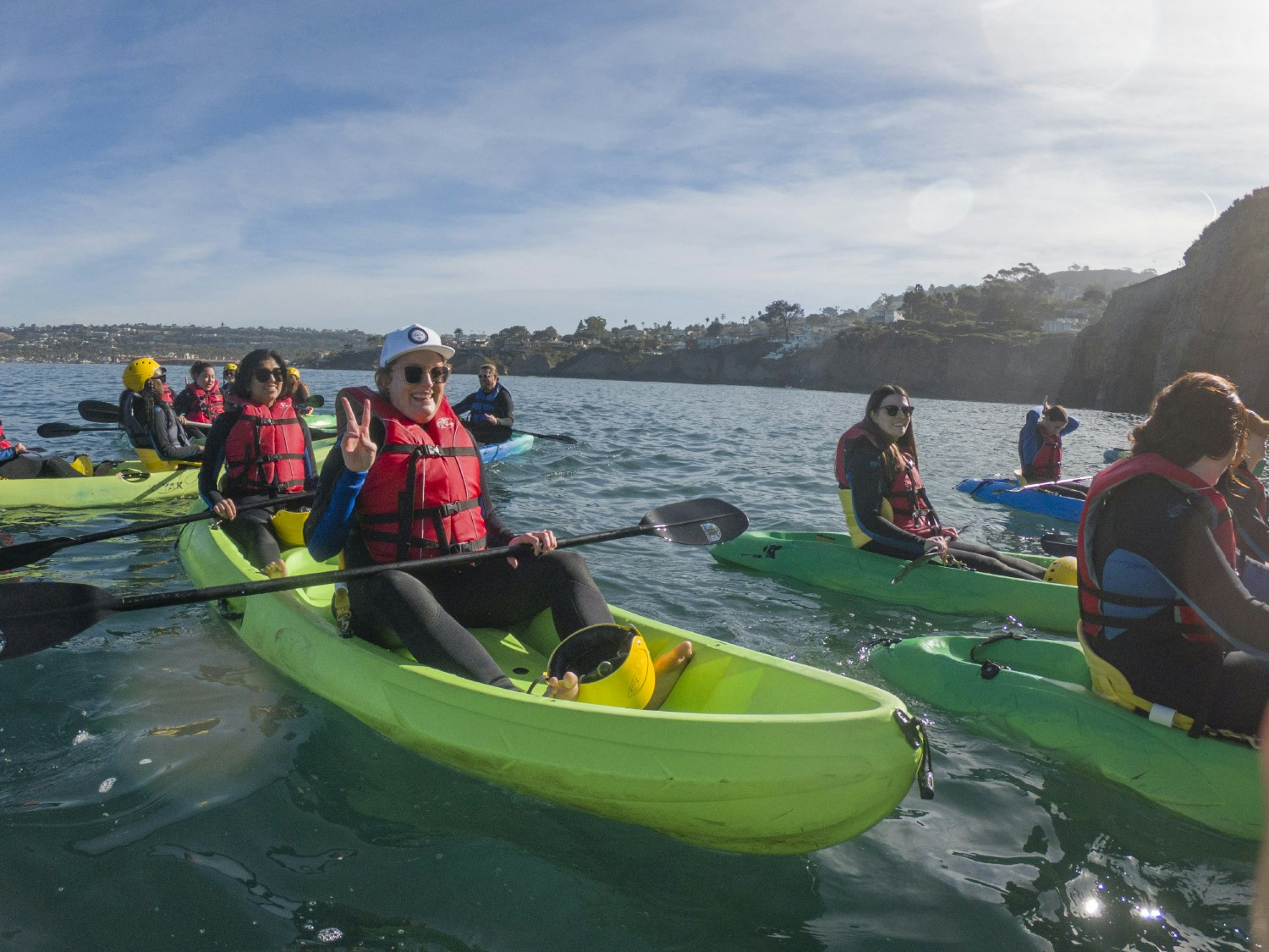 Team Kayaking on a Yearly Trip