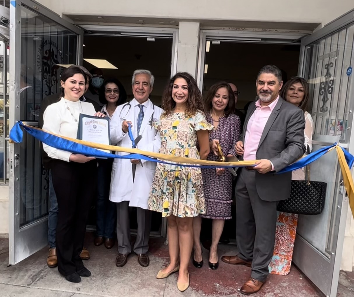 Clinic Grand Opening with city and county officials and executives. 