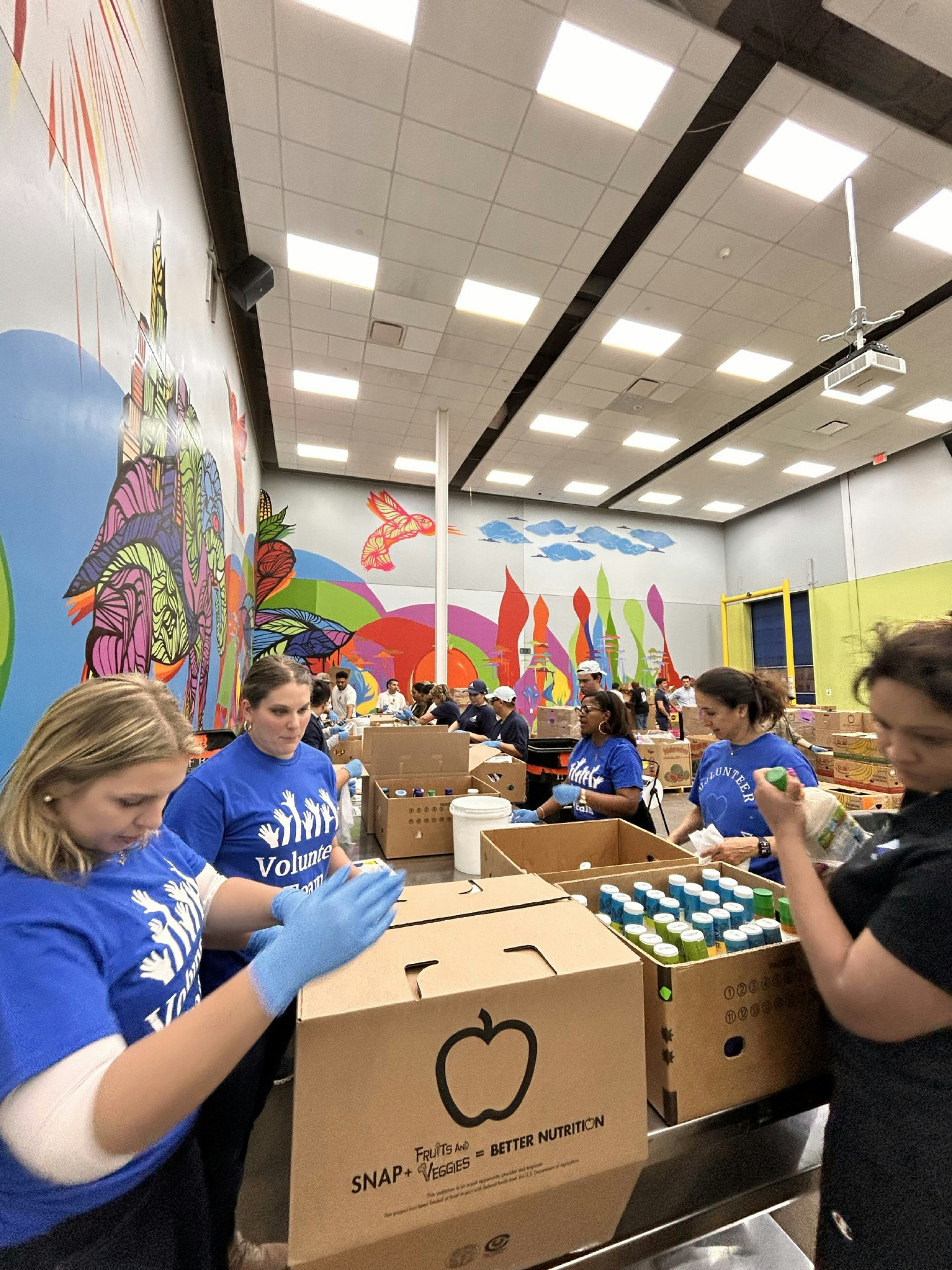 Food Bank Volunteers in action