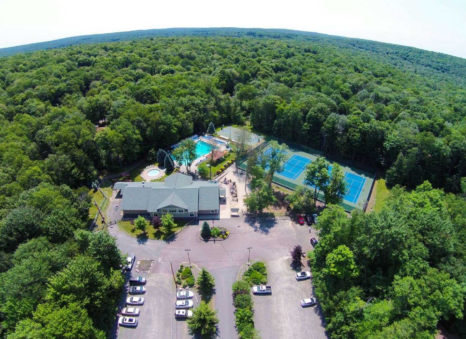 Big Bass Lake Clubhouse Aerial 