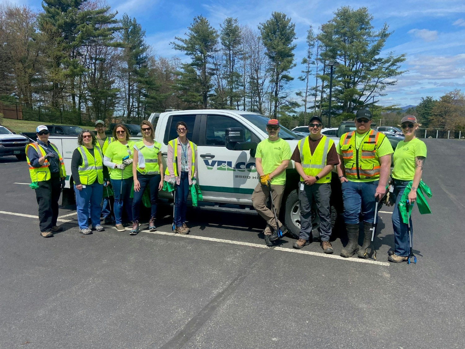 VELCO employees volunteering during Vermont’s Green Up Day (our annual litter cleanup effort). 