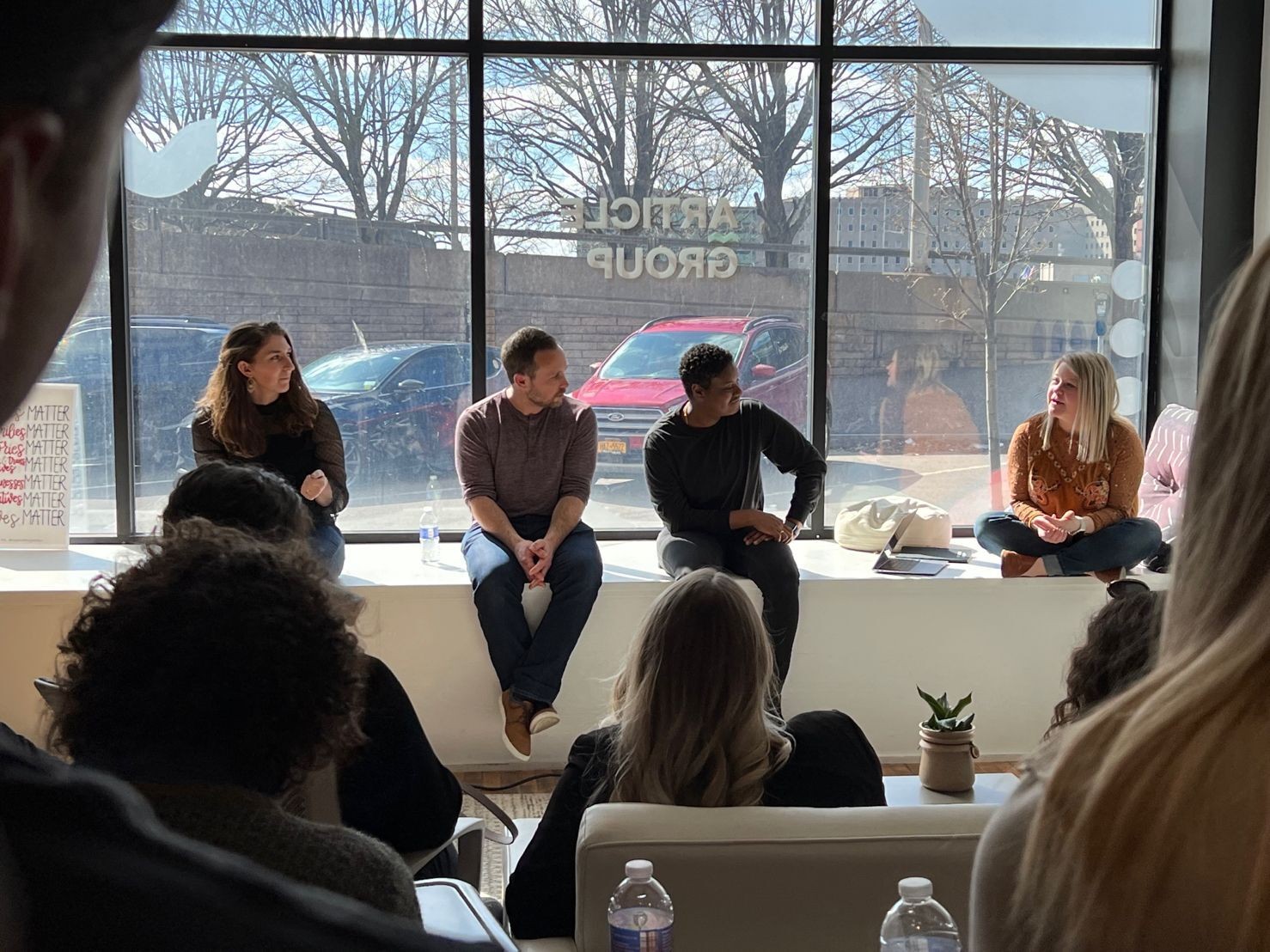 Giving back - employees host local university students at the Rochester, NY office