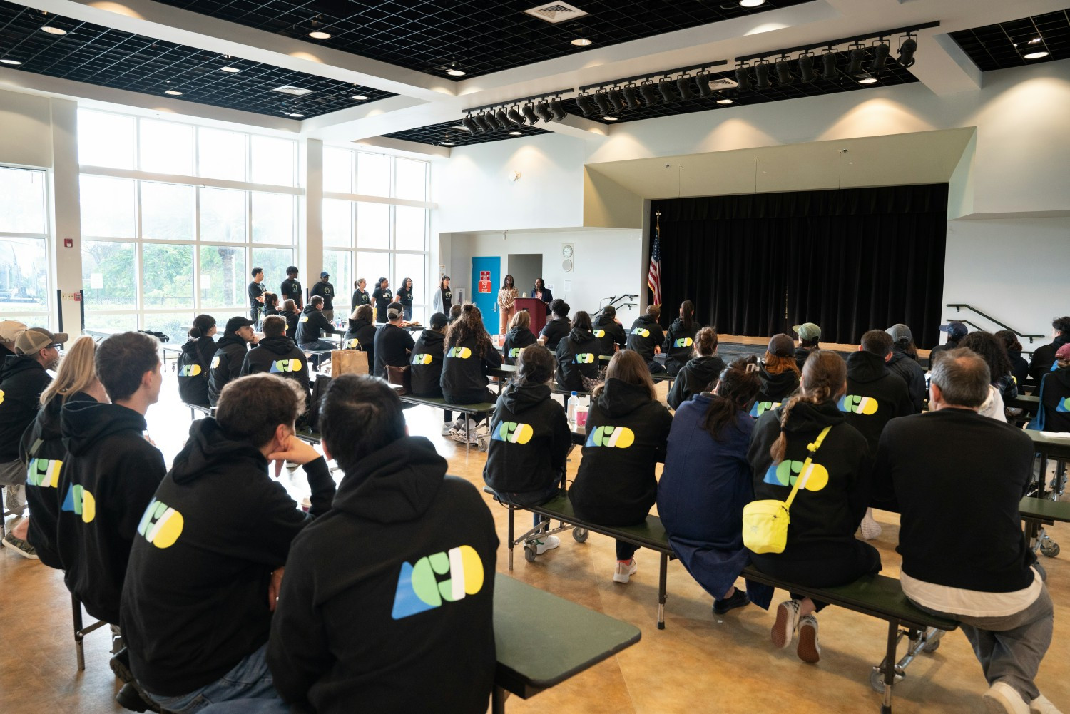 AG team volunteer briefing at MLK Montessori Elementary School, Ft. Lauderdale, FL. 