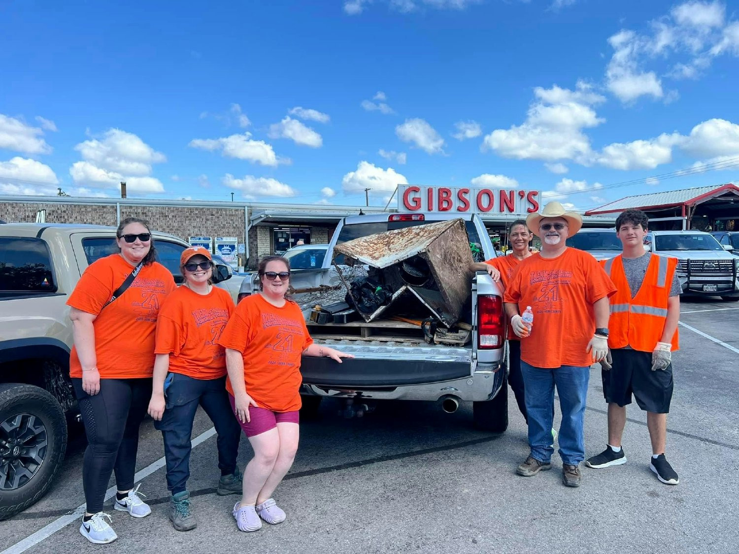 Hill Country MHDD staff participating in the annual clean up of the Guadalupe River