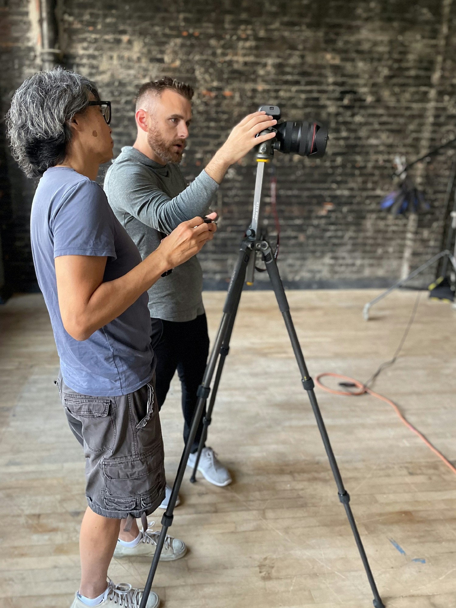 Team shooting stills in the studio. 