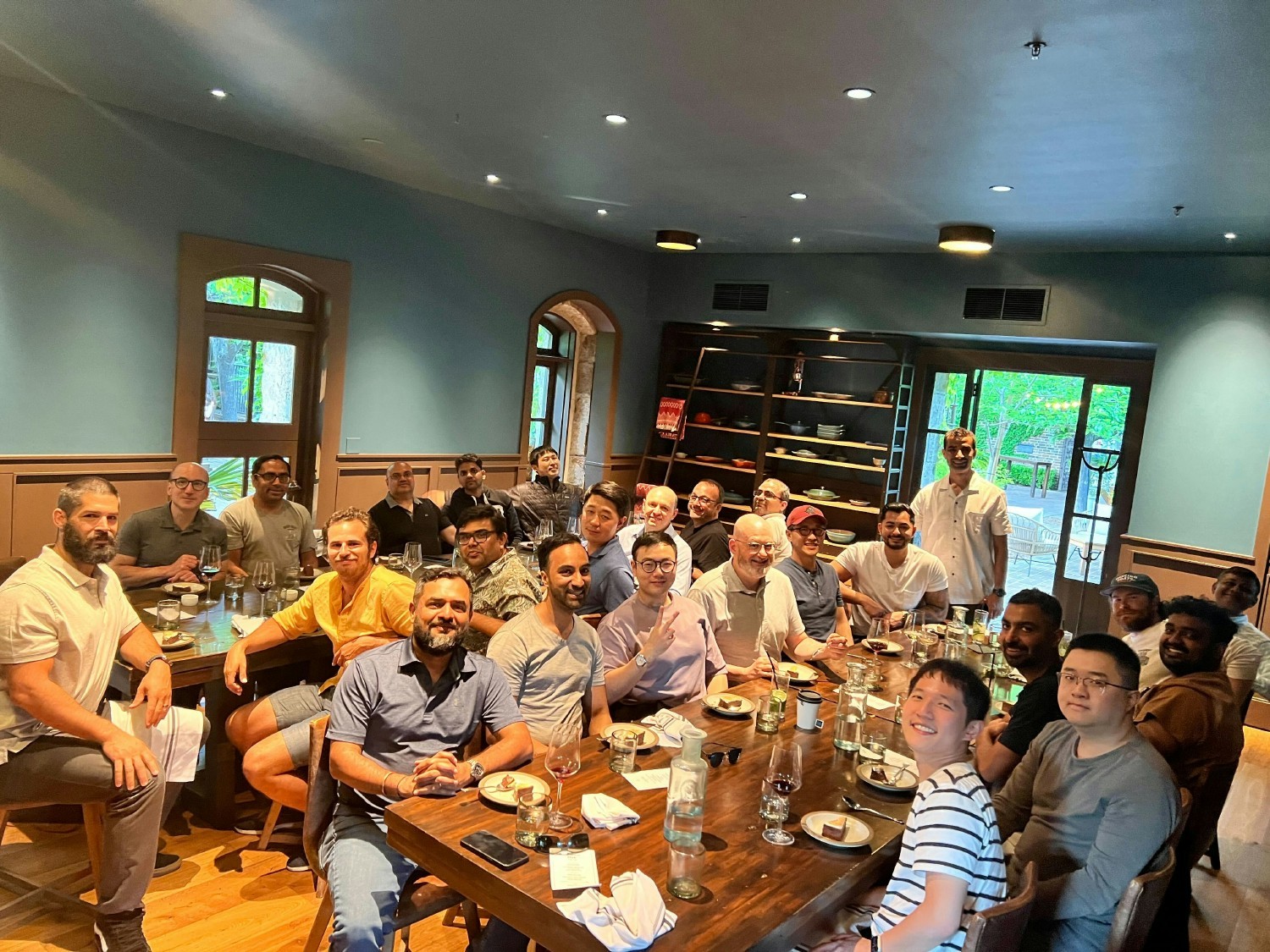 The Subskribe team having dinner at an offsite in Napa, California.