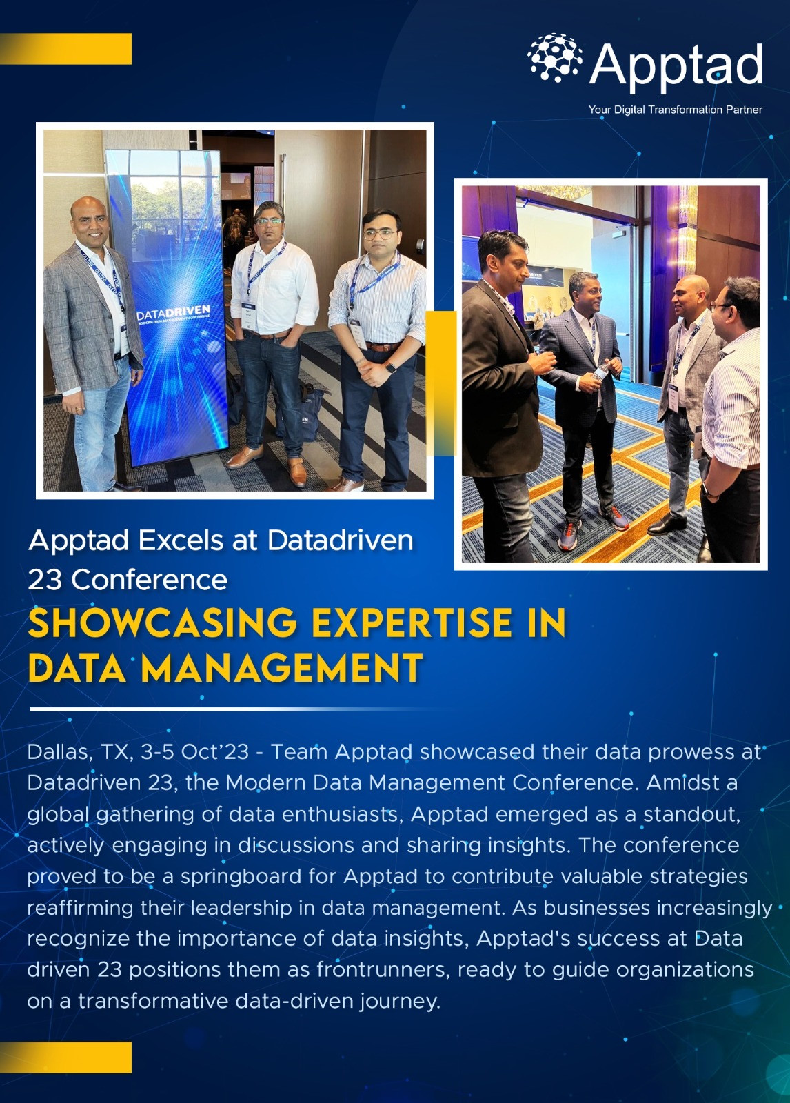 Dallas TX '23- Showcasing expertise in Data Management