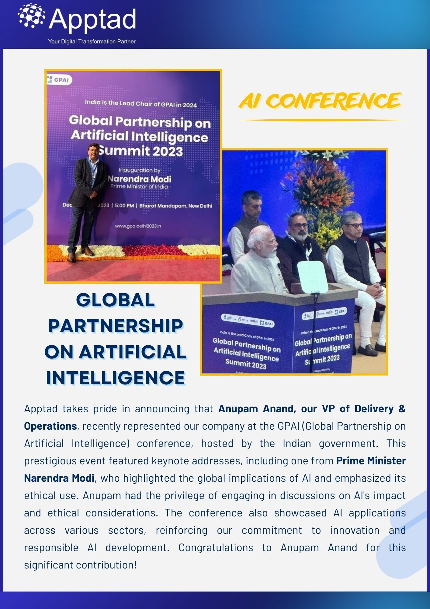 AI Conference- Global Partnership on Artificial Intelligence 