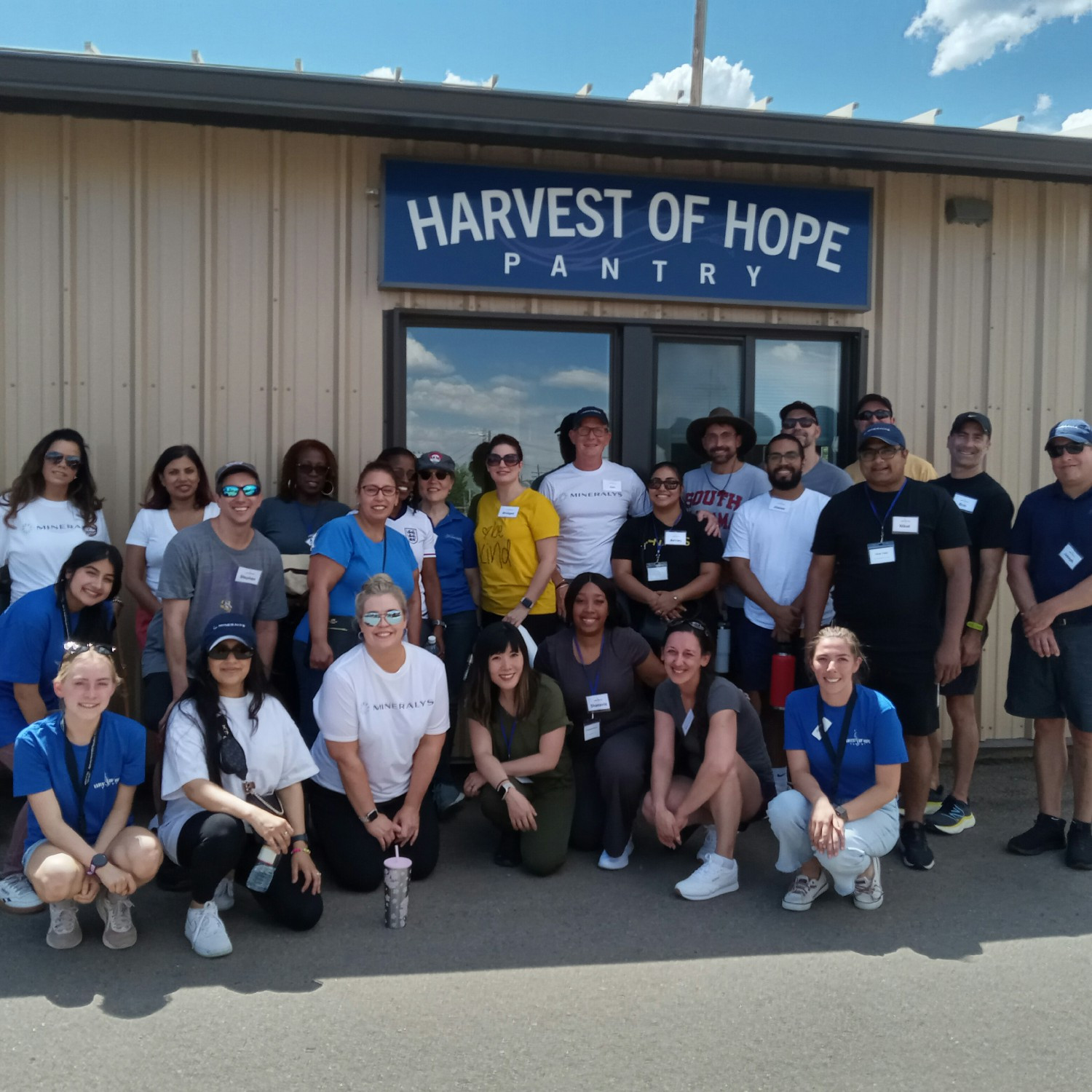 Volunteering in the gardens at Hope's Food Pantry