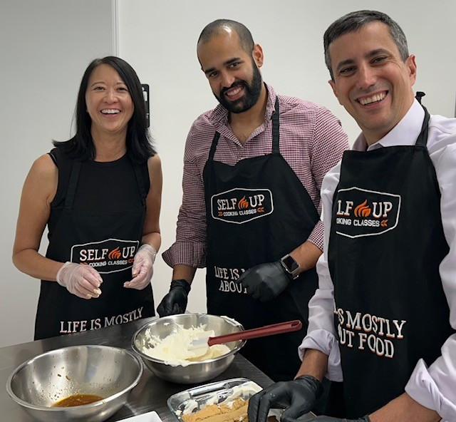 Teambuilding at a cooking class