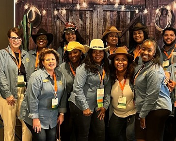 Saddled up and ready for the SAHMA conference! Bringing western flair to housing solutions, one denim shirt at a time!