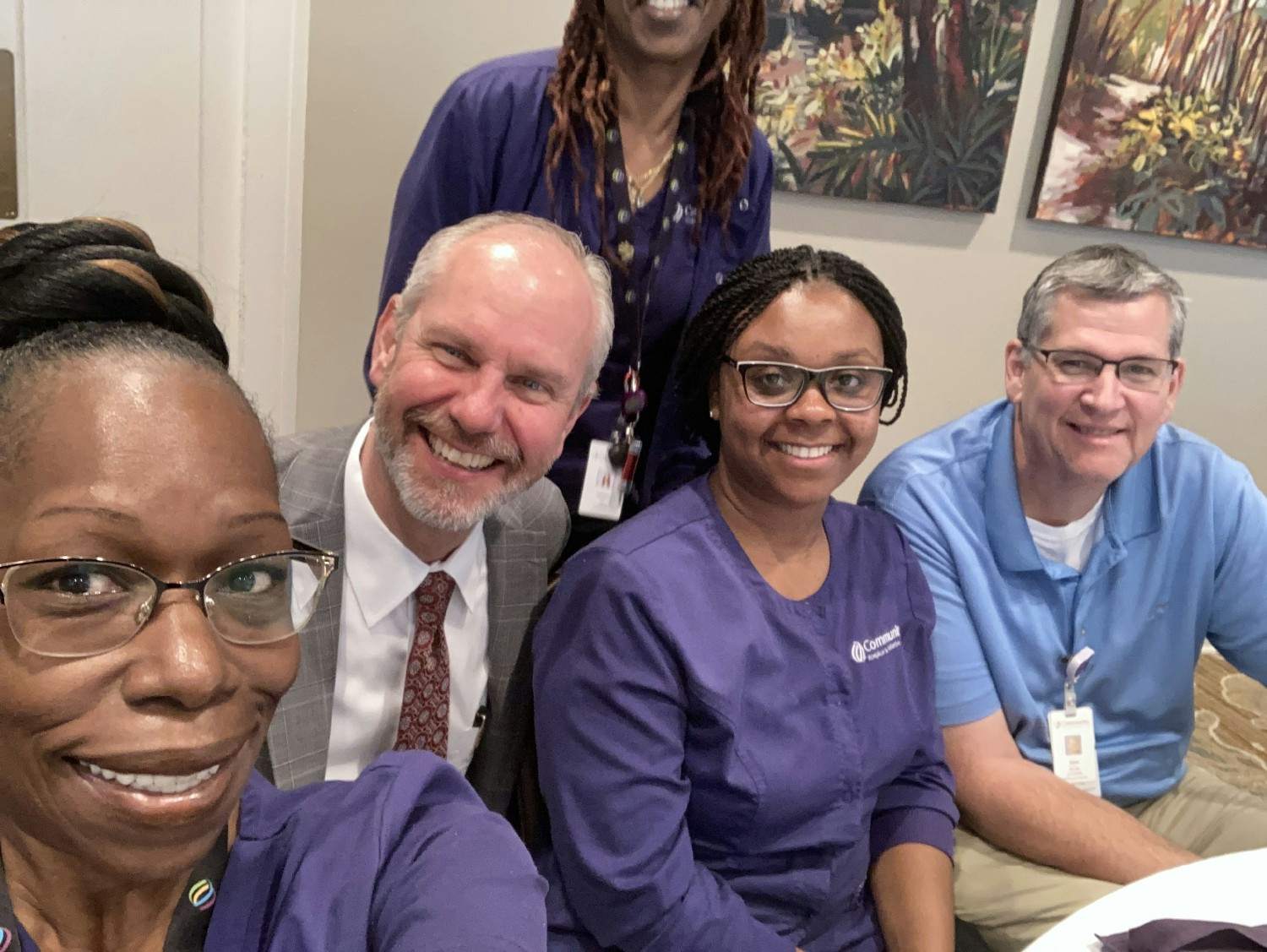 Community Hospice President & CEO, Phillip Ward, celebrating with our nurses during Nurses Month