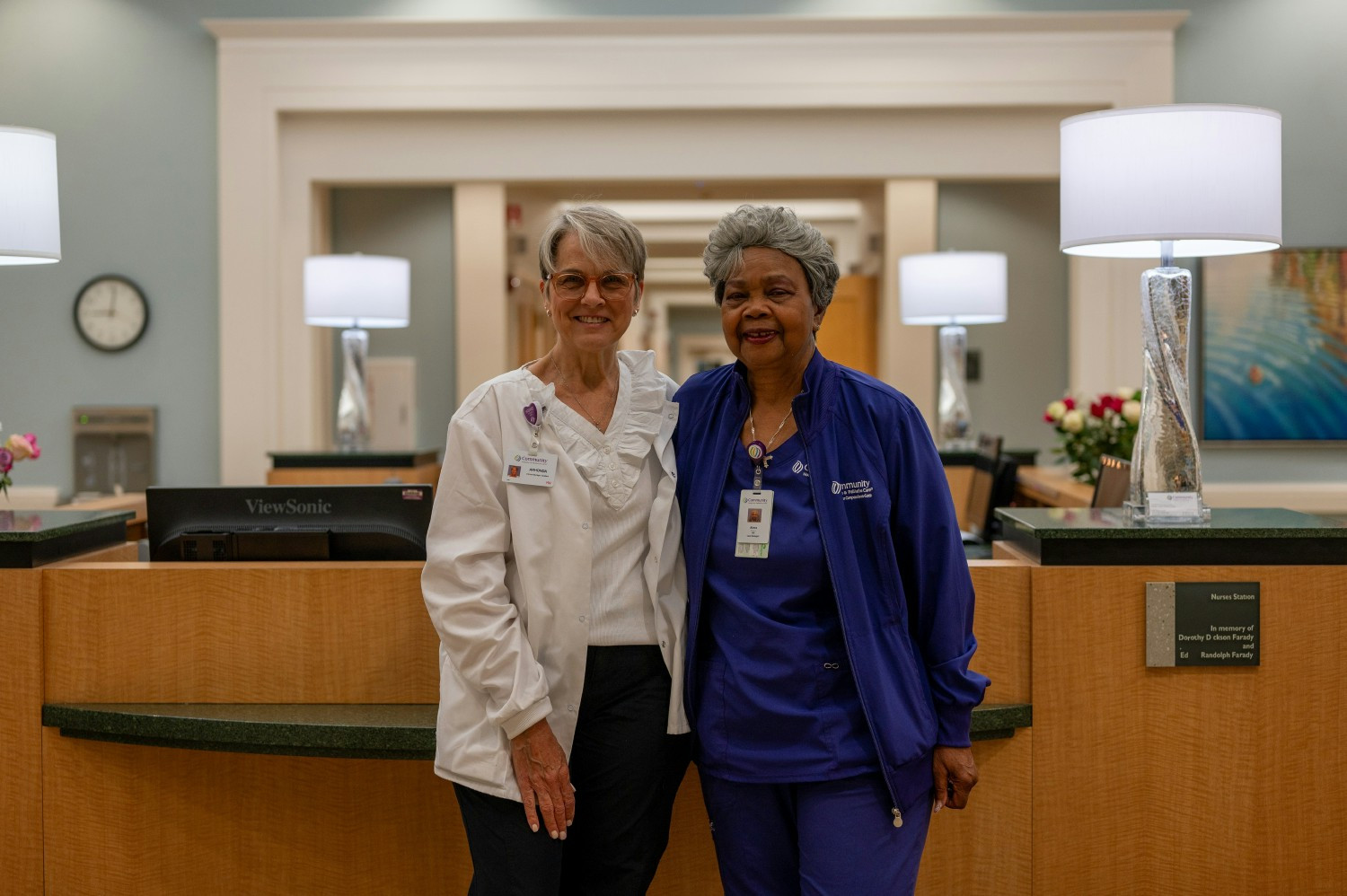 A couple of Community Hospice's best at our Earl B. Hadlow Center for Caring.