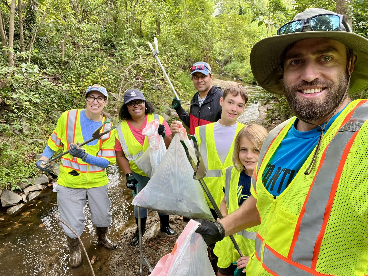 Our Employee Activities Committee organizes a volunteer clean-up of Little Hope Creek in our Charlotte, NC office.