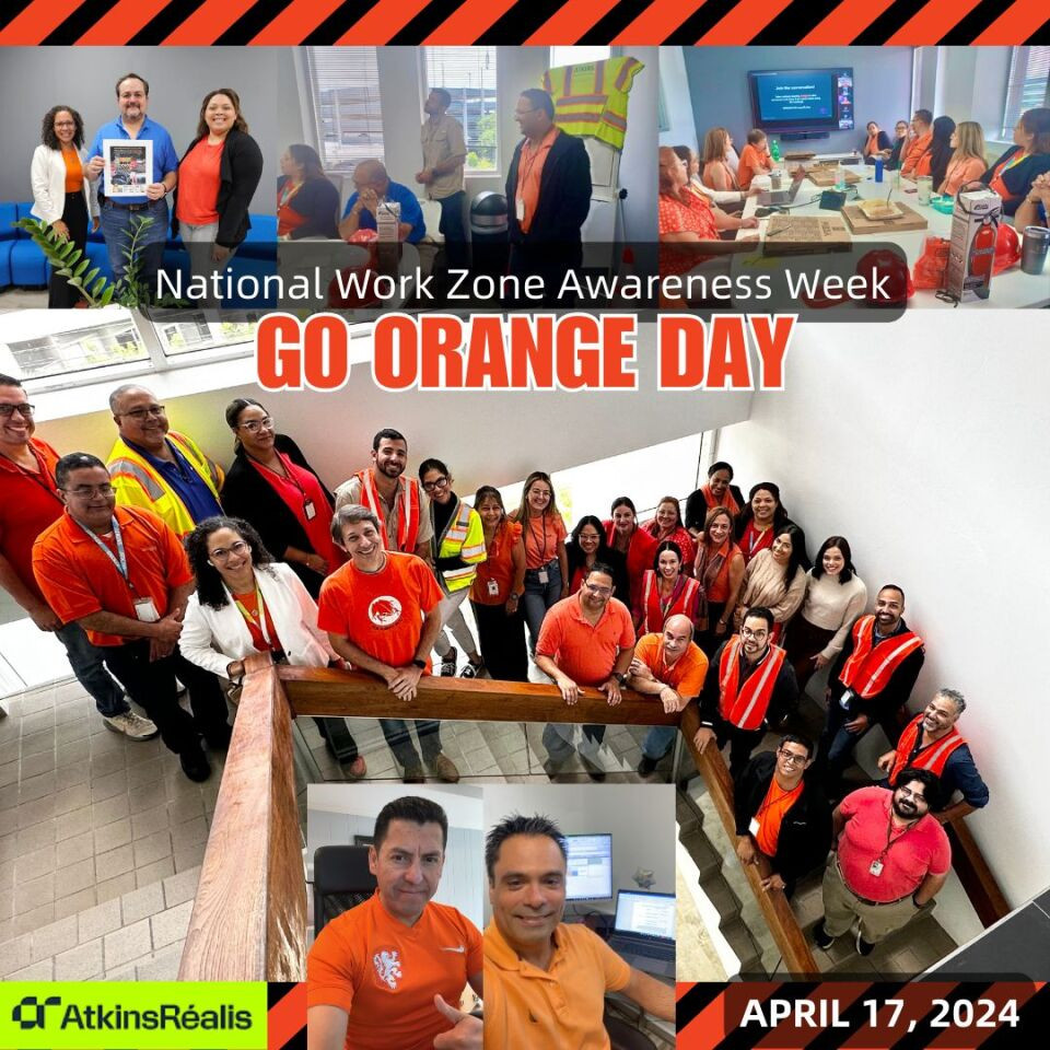 Our Puerto Rico Office participated in Go Orange Day to raise awareness of improving work zones for Safety Week.