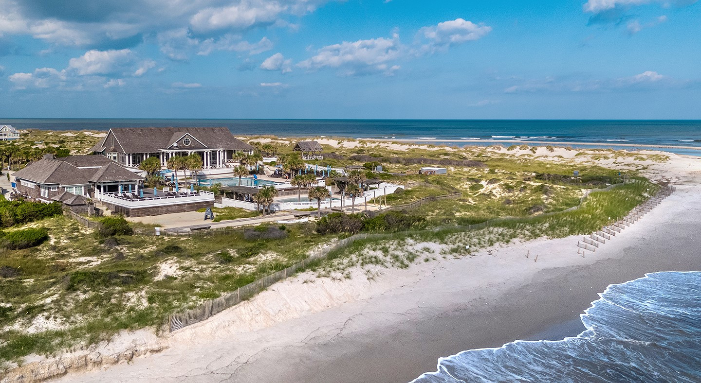 Ocean-front View of Shoals Club, our private beach property