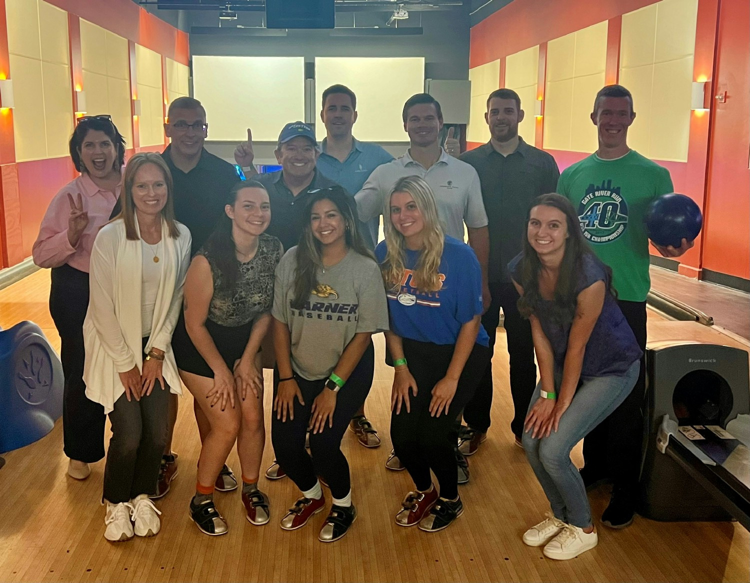 Our team enjoying bowling at an employee appreciation event.