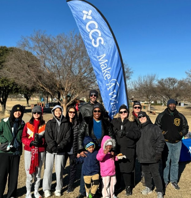 Employees and their families enjoyed a brisk “CCS Wish Walk” in January 2024, one way we raise funds for Make-a-Wish