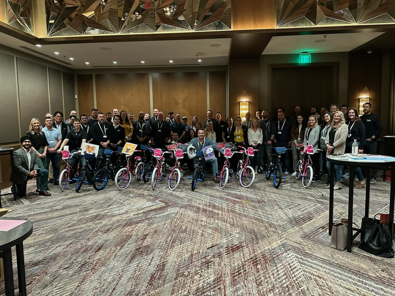 Build-A-Bike Charity Project at Company Kick Off Event