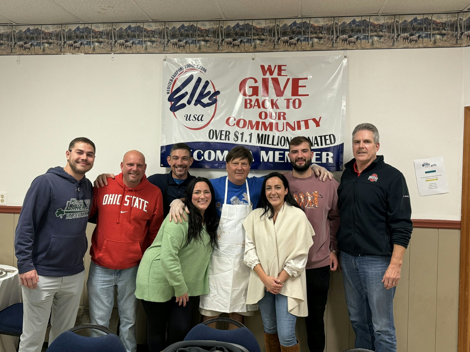 Our amazing staff at the Elks Club fundraiser, serving spaghetti and meatballs to support our local veterans!