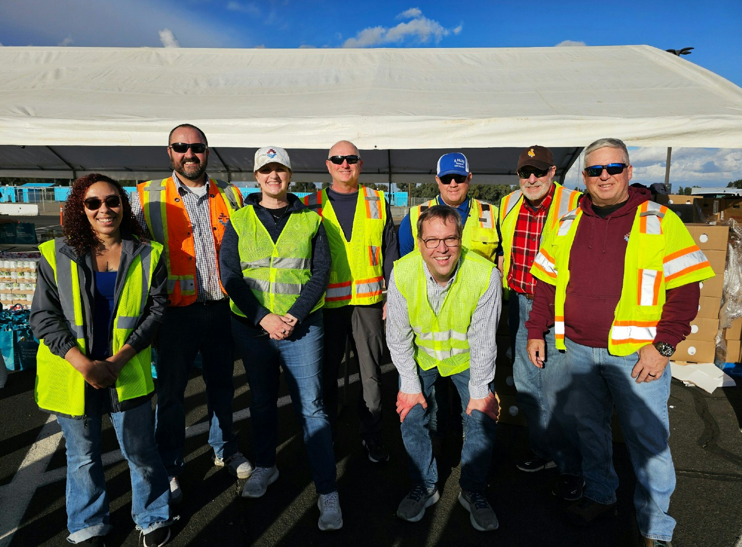 Tepa Team assisting at the Tribe's annual Community Food Distribution, providing meals for 1,700 local families in need