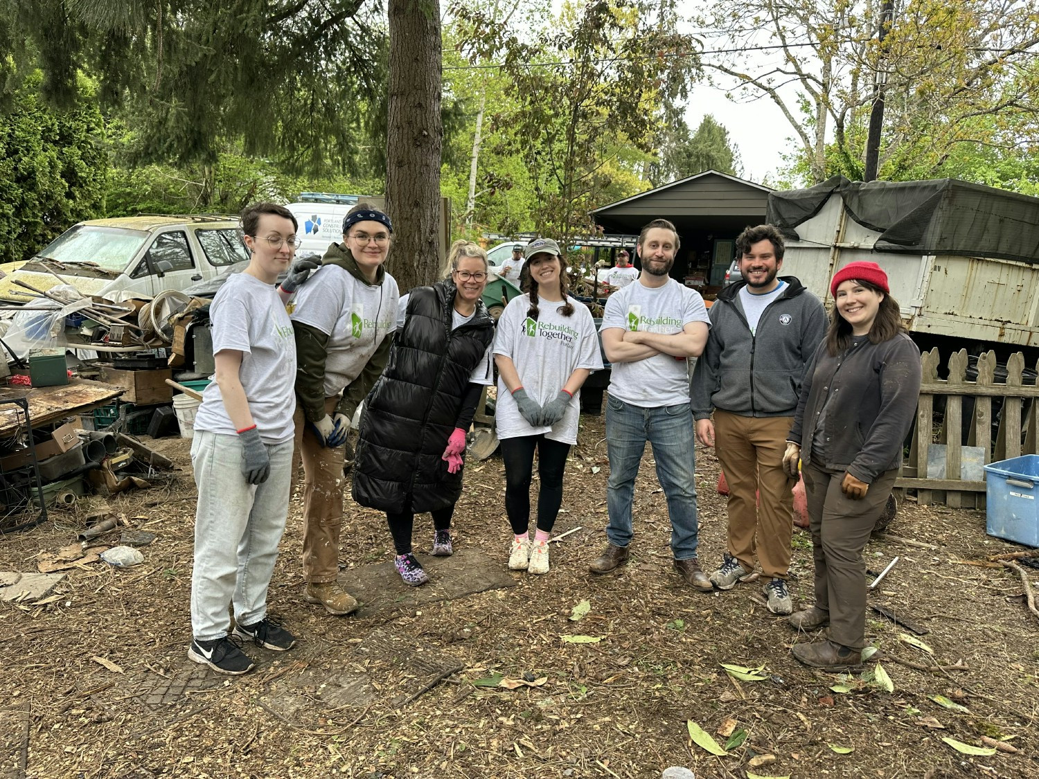 Andor team members volunteering at the 2024 Rebuilding Together event.