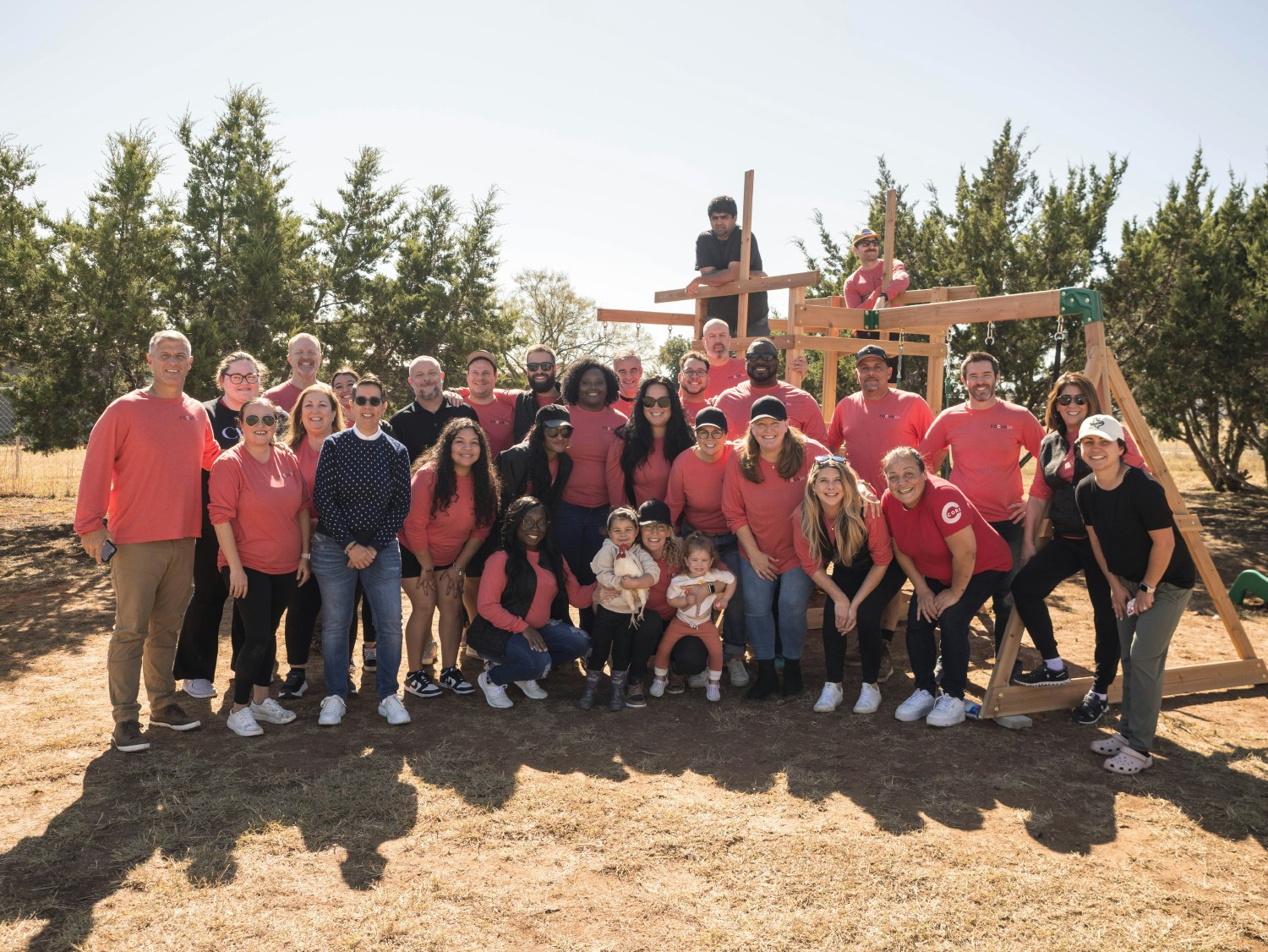 CORE employees built a playset for a local child suffering from pediatric cancer.  CORE giving back!