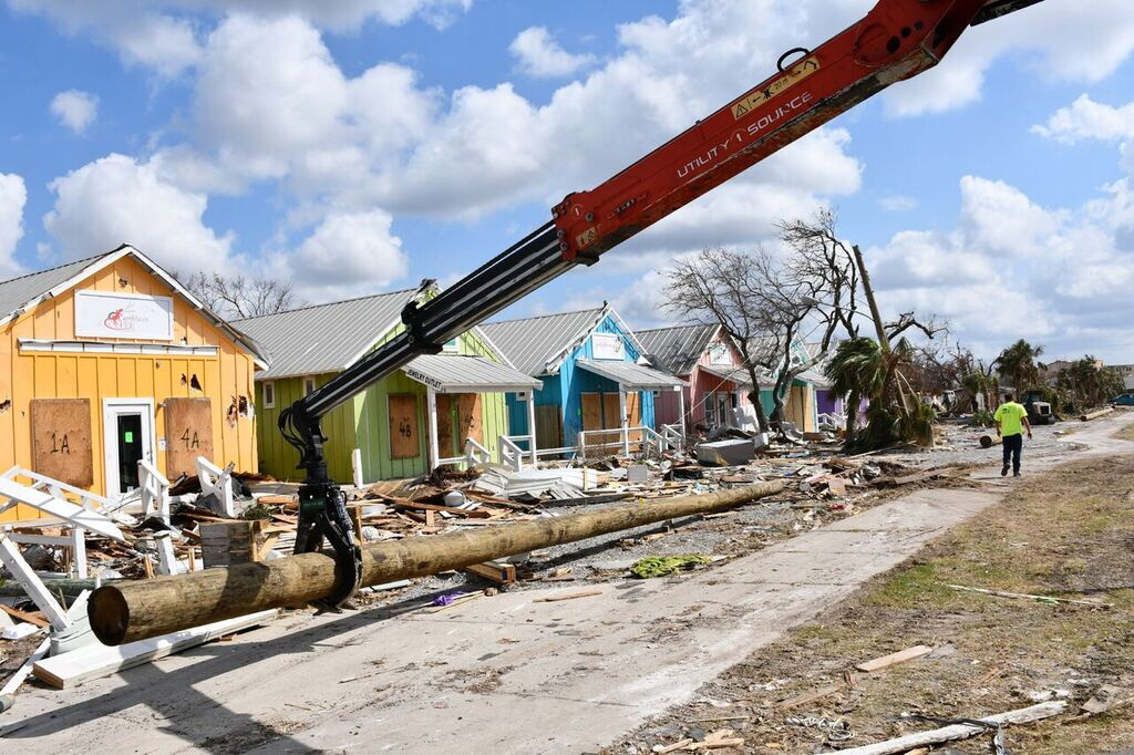 Serving first during hurricane clean-up.