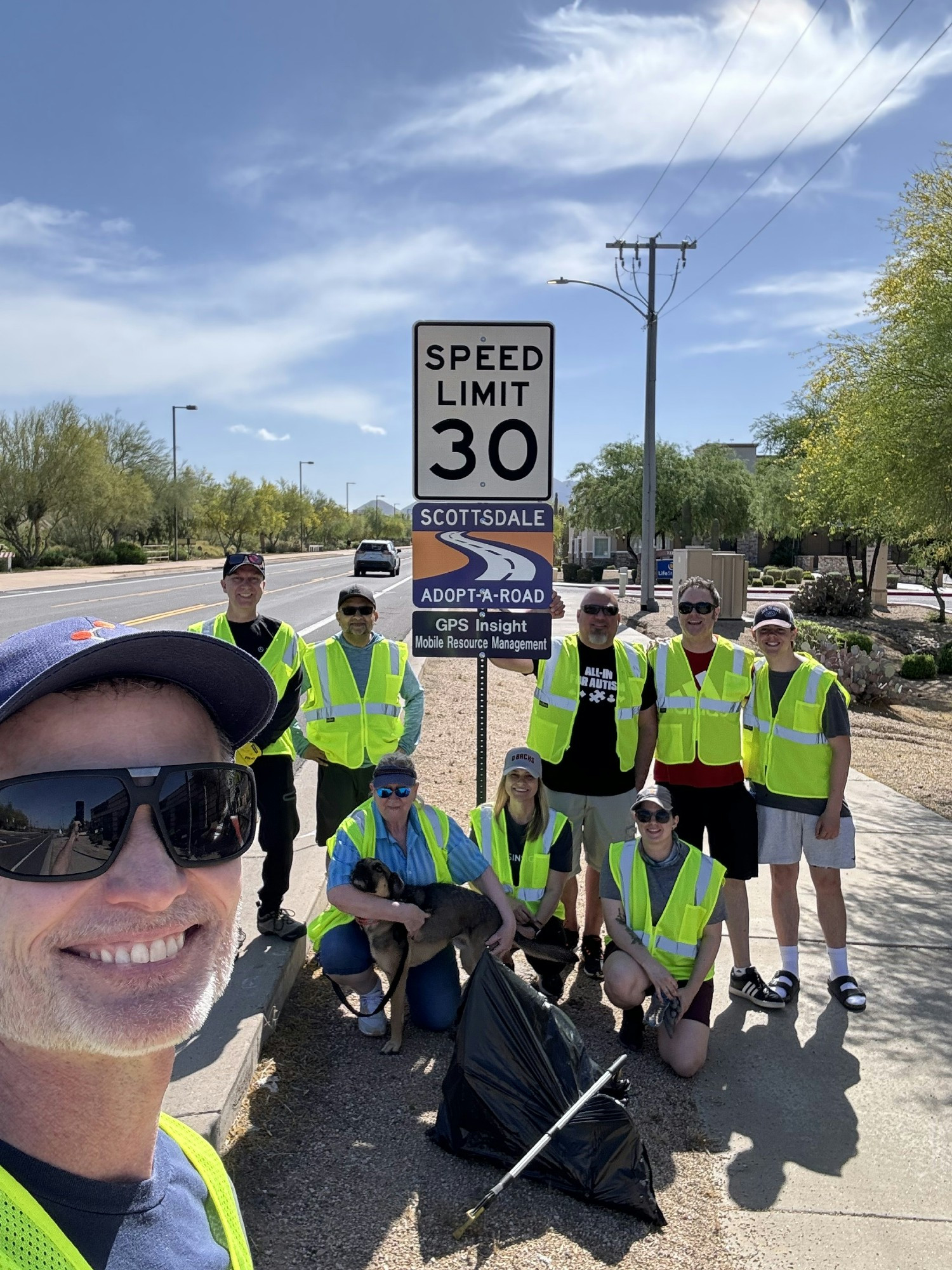 Williams Drive in Scottsdale, Arizona is well maintained thanks to the GPS Insight Adopt a Street clean up crew!