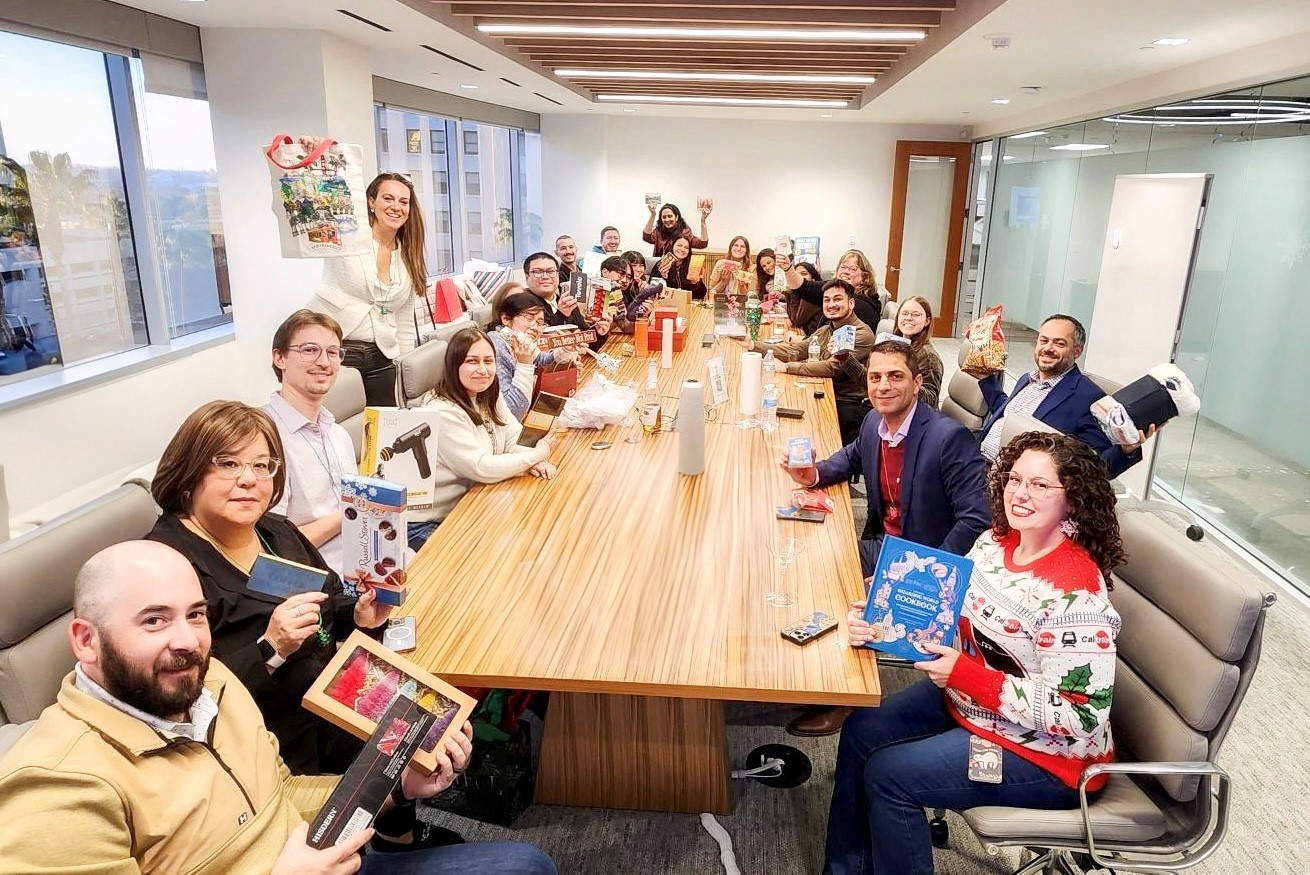 ClariMed's San Jose, CA team enjoying a fun White Elephant gift exchange.