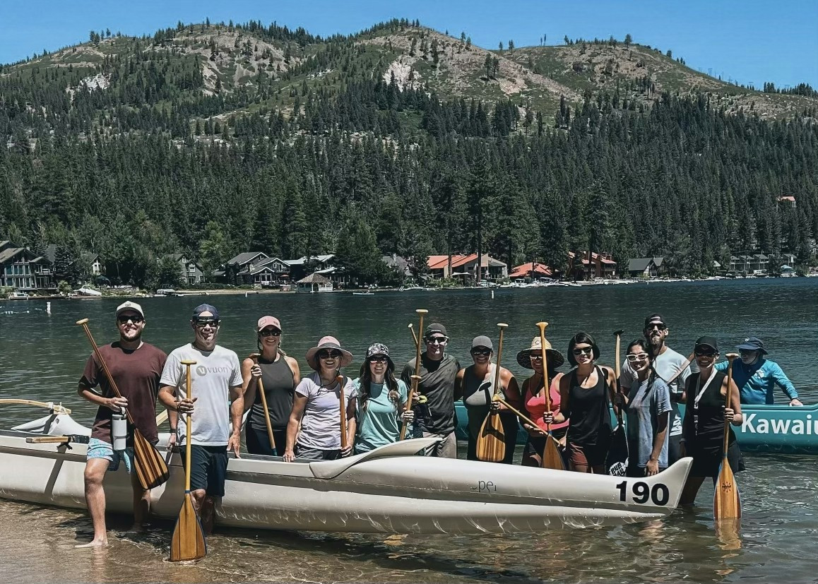 Outrigger Canoe racing at 6,000 feet. Great teams are like great outrigger teams - in sync, all-in, just gliding.